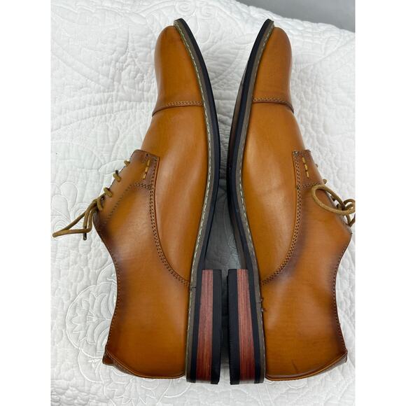 Jonsen Milan Men\'s Size 12 Brown Leather Lace-Up Dress Shoes – Formal AMY9003